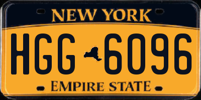 NY license plate HGG6096