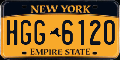 NY license plate HGG6120