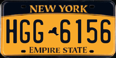 NY license plate HGG6156