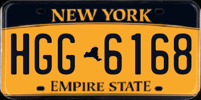NY license plate HGG6168