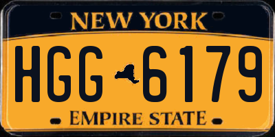 NY license plate HGG6179