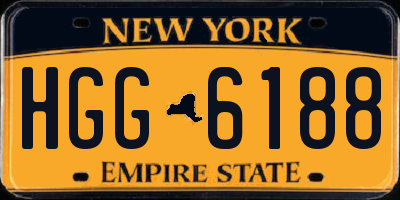 NY license plate HGG6188