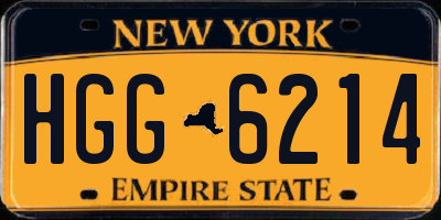 NY license plate HGG6214