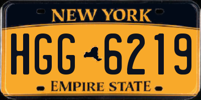 NY license plate HGG6219