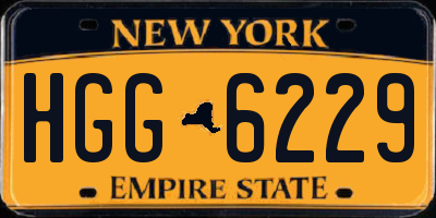 NY license plate HGG6229