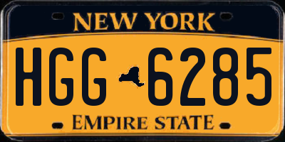 NY license plate HGG6285