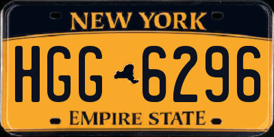 NY license plate HGG6296