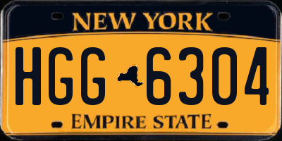 NY license plate HGG6304