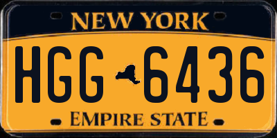NY license plate HGG6436