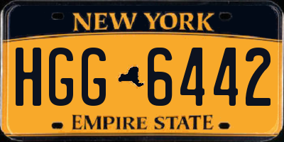 NY license plate HGG6442