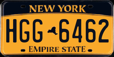 NY license plate HGG6462