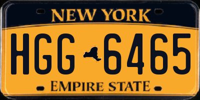 NY license plate HGG6465