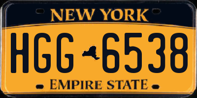 NY license plate HGG6538
