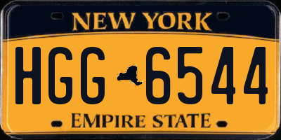 NY license plate HGG6544