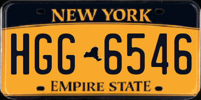 NY license plate HGG6546