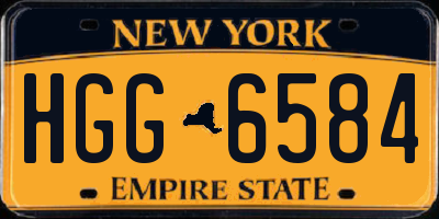 NY license plate HGG6584