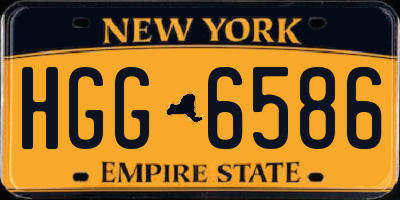 NY license plate HGG6586