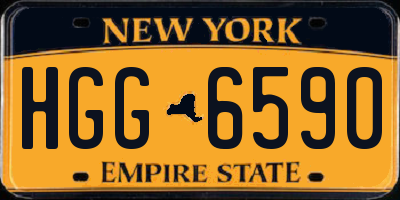 NY license plate HGG6590