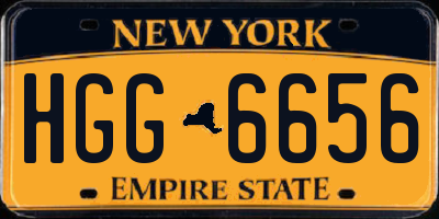 NY license plate HGG6656