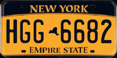 NY license plate HGG6682