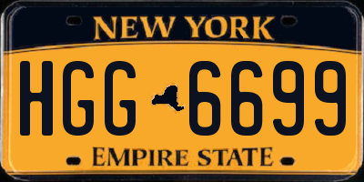 NY license plate HGG6699