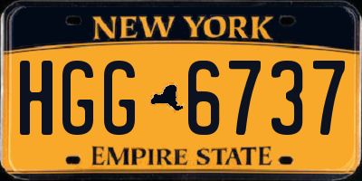 NY license plate HGG6737