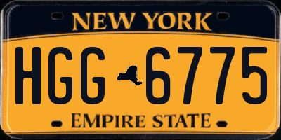 NY license plate HGG6775