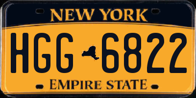 NY license plate HGG6822