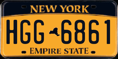 NY license plate HGG6861