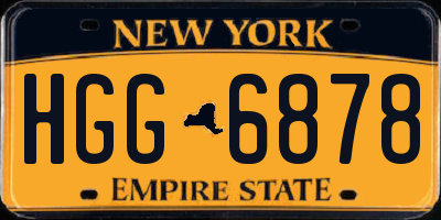 NY license plate HGG6878