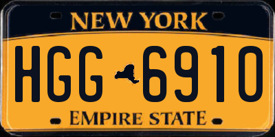 NY license plate HGG6910