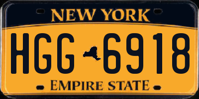 NY license plate HGG6918