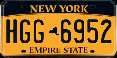 NY license plate HGG6952