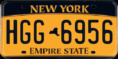 NY license plate HGG6956