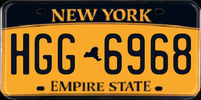 NY license plate HGG6968
