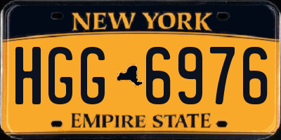 NY license plate HGG6976
