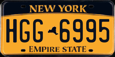 NY license plate HGG6995
