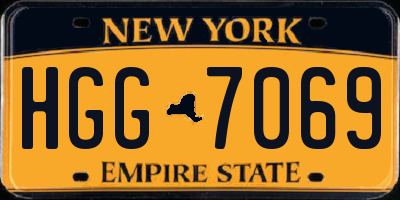 NY license plate HGG7069