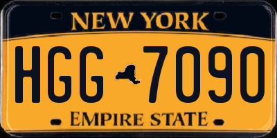 NY license plate HGG7090