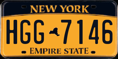 NY license plate HGG7146