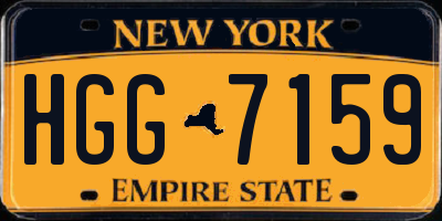 NY license plate HGG7159