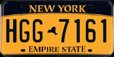 NY license plate HGG7161
