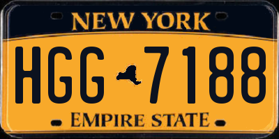 NY license plate HGG7188