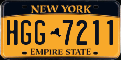 NY license plate HGG7211