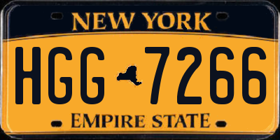 NY license plate HGG7266