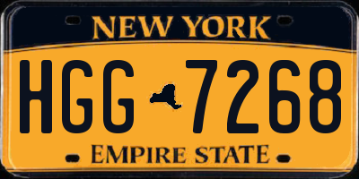 NY license plate HGG7268
