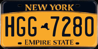NY license plate HGG7280