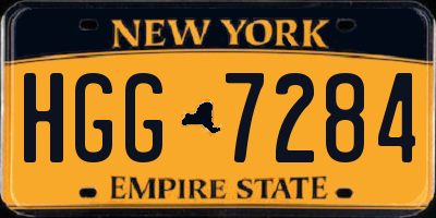 NY license plate HGG7284