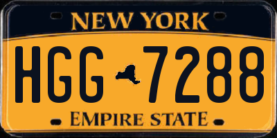 NY license plate HGG7288
