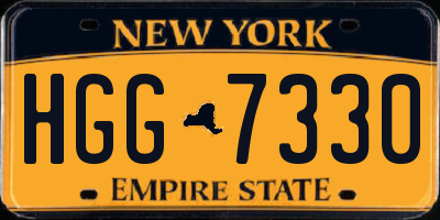 NY license plate HGG7330